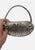 Vintage 50s Silver Pink Floral Beaded Handbag - VIP'