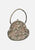 Vintage 50s Silver Pink Floral Beaded Handbag - VIP'