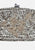 Silver Sequin Floral Beaded Evening Clutch 'VIP'