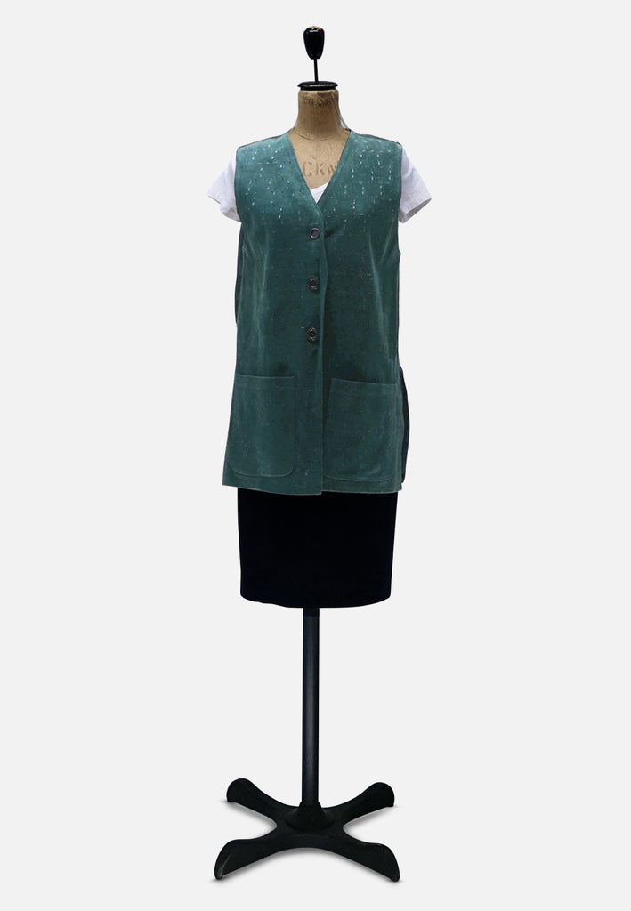 Vintage Clothing - Suede Vest 'VIP' ND - Painted Bird Vintage Boutique & The Aviary - Waistcoat