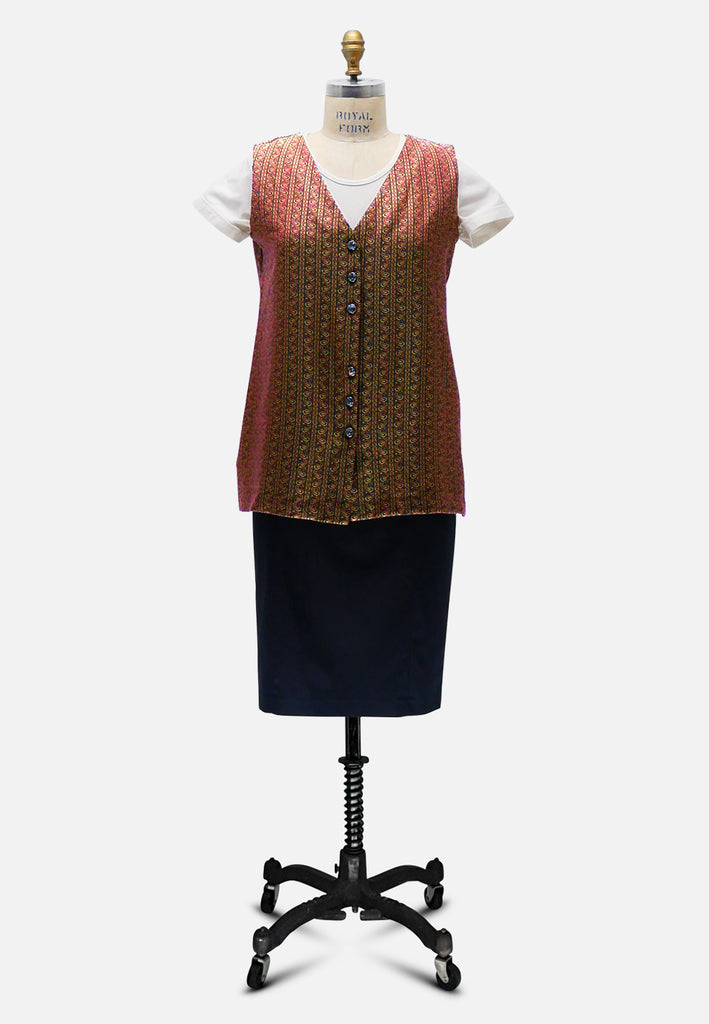 Vintage Clothing - Rusty Vest 'VIP' NOT DONE - Painted Bird Vintage Boutique & The Aviary - Waistcoat