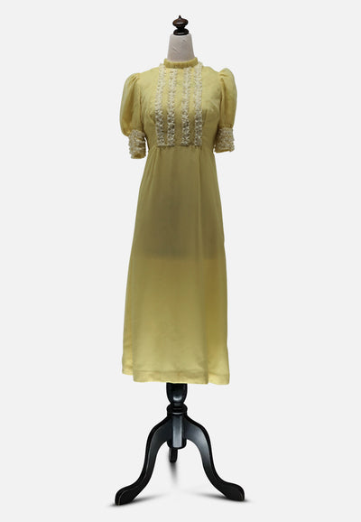Vintage Clothing - Lemon Dot Maxi 'VIP' ND needs deets - Painted Bird Vintage Boutique & The Aviary - Dresses
