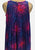 1970s Sunray Pleated Heart Floral Trapeze Dress