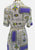 1970s Colin Glascoe Stained Glass Print Shirt Dress