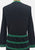Black and Green Wool Blend Graphic 1970s Knit Dress