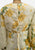Cream and Golden Floral 1970s Vintage Maxi Dress