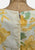 Cream and Golden Floral 1970s Vintage Maxi Dress