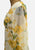 Cream and Golden Floral 1970s Vintage Maxi Dress