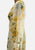 Cream and Golden Floral 1970s Vintage Maxi Dress