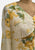 Cream and Golden Floral 1970s Vintage Maxi Dress