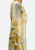 Cream and Golden Floral 1970s Vintage Maxi Dress