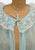 Iris Aqua 1960s Ruffled Lace Peignoir