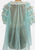Iris Aqua 1960s Ruffled Lace Peignoir