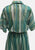 Teal 1980s Vertical Stripe Belted Shirt Dress