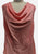 Berkhan Pink Jacquard Cowl Neck Vintage Blouse