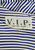 Navy 1980s White Striped Peplum Dress