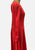 Scarlet 1970s Chevron Seam Jersey Maxi Dress