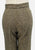 Olive Fleck Tweed 1970s Straight Leg Trousers