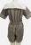 Grey Cotton Sailor Collar Playsuit with Anchor Embroidery 'VIP'