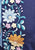 1970s Navy Daisy Garden Embroidered Boho Blouse 'VIP'