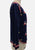 Lily 1970s Navy Embroidered Folk Floral Long Sleeve Blouse 'VIP'