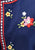 Lily 1970s Navy Embroidered Folk Floral Long Sleeve Blouse 'VIP'