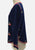 Lily 1970s Navy Embroidered Folk Floral Long Sleeve Blouse 'VIP'