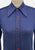 Cavalier Shirtmakers 1970s Cobalt Blue Orange Button Long Sleeve Shirt 'VIP'