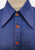Cavalier Shirtmakers 1970s Cobalt Blue Orange Button Long Sleeve Shirt 'VIP'