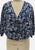 Vintage Clothing - Ink Blue Rose Print Vintage Jacket - Painted Bird Vintage Boutique & The Aviary - Jacket
