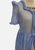 Periwinkle Blue Floral Lace Peplum Maxi Dress 'VIP'