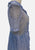 Periwinkle Blue Floral Lace Peplum Maxi Dress 'VIP'