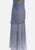 Periwinkle Blue Floral Lace Peplum Maxi Dress 'VIP'
