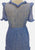 Periwinkle Blue Floral Lace Peplum Maxi Dress 'VIP'