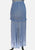 Periwinkle Blue Floral Lace Peplum Maxi Dress 'VIP'