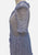Periwinkle Blue Floral Lace Peplum Maxi Dress 'VIP'