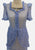Periwinkle Blue Floral Lace Peplum Maxi Dress 'VIP'