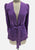Bruce Berry Purple Crepe Belted Jacket 'VIP'