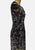 Authentic Vintage Lydia of London Purple Floral Print Ruched Shift Dress 'VIP'