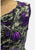Authentic Vintage Lydia of London Purple Floral Print Ruched Shift Dress 'VIP'