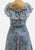 Vintage Clothing - 1940s-1970s Powder Blue Rose Print Ruffle Midi Dress - Painted Bird Vintage Boutique & The Aviary - Dresses