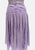 Lavender Floral Jacquard Pleated Maxi Skirt 'VIP'
