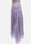 Lavender Floral Jacquard Pleated Maxi Skirt 'VIP'