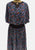 Diane Freis Original 1980s Black Floral Georgette Drop-Waist Midi Dress - DESIGNER 'VIP'