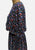 Diane Freis Original 1980s Black Floral Georgette Drop-Waist Midi Dress - DESIGNER 'VIP'