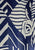 Vintage Clothing - Authentic Vintage Michèle Monrose Paris Navy Blue White Geometric Print Dress | Made in France Pussy Bow Elasticated Waist Full Skirt - Painted Bird Vintage Boutique & The Aviary - Dresses