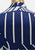 Vintage Clothing - Authentic Vintage Michèle Monrose Paris Navy Blue White Geometric Print Dress | Made in France Pussy Bow Elasticated Waist Full Skirt - Painted Bird Vintage Boutique & The Aviary - Dresses