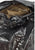 Vintage Metallic Pewter Faux Snakeskin Buckle Tote Bag 'VIP'