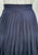 Pru Fischer New Zealand 1960s Midnight Navy Silk Pleated Floral Border Skirt 'VIP'