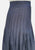 Pru Fischer New Zealand 1960s Midnight Navy Silk Pleated Floral Border Skirt 'VIP'